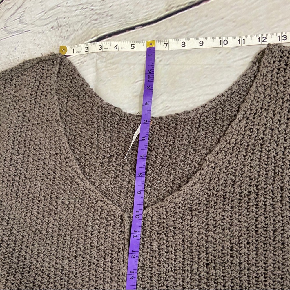 Free people oversized sweater gray shortsleeved - Picture 6 of 8